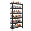 VEVOR Sammlervitrine Vitrinenschrank 5-stöckig, 172 cm hoch, Standvitrine mit natürlicher Holzrahmen (9,07 kg Tragkraft pro Schicht), Standregal Bücherregal für Büro Spielzimmer Wohnzimmer