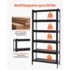 VEVOR Sammlervitrine Vitrinenschrank 5-stöckig, 172 cm hoch, Standvitrine mit natürlicher Holzrahmen (9,07 kg Tragkraft pro Schicht), Standregal Bücherregal für Büro Spielzimmer Wohnzimmer – Bild 2