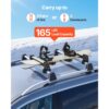 VEVOR Skiboard Snowboard Dachträger für bis zu 4 Paar Ski / 2 Snowboards, 2 x abschließbarer Skidachträger mit Gummipolsterung, Skihalter Träger für die meisten Querträger (465 mm Ladebreite) – Bild 2