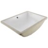 VEVOR Unterbauwaschbecken Handwaschbecken 515 x 385 mm rechteckiges Spülbecken aus Keramik mit Überlaufloch, moderne Unterbauspüle Küchenspüle für kleine Räume, Badezimmerwaschbecken Weiß