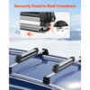 VEVOR Skiboard Snowboard Dachträger für bis zu 4 Paar Ski/2 Snowboards, 2-tlg. abschließbarer Skidachträger mit Gummipolsterung, Skihalter aus Aluminiumlegierung für die meisten Querträger – Bild 3 VEVOR Skiboard Snowboard Dachträger für bis zu 4 Paar Ski/2 Snowboards, 2-tlg. abschließbarer Skidachträger mit Gummipolsterung, Skihalter aus Aluminiumlegierung für die meisten Querträger – Bild 3