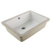 VEVOR Unterbauwaschbecken Handwaschbecken 470 x 355 mm rechteckiges Spülbecken aus Keramik mit Überlaufloch, moderne Unterbauspüle Küchenspüle für kleine Räume, Badezimmerwaschbecken Weiß