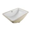 VEVOR Unterbauwaschbecken Handwaschbecken 530 x 375 mm rechteckiges Spülbecken aus Keramik mit Überlaufloch, moderne Unterbauspüle Küchenspüle für kleine Räume, Badezimmerwaschbecken Weiß