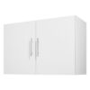 VEVOR Wandschrank für Waschküche, 2-stöckiger Wandhängeschrank mit verstellbarer Ablage, Küchenschrank mit 2 Türen, für Küche Bad Wäscherei, 40,6 x 91,4 x 61 cm (T x B x H), Oberschrank Weiß