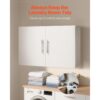 VEVOR Wandschrank für Waschküche, 2-stöckiger Wandhängeschrank mit verstellbarer Ablage, Küchenschrank mit 2 Türen, für Küche Bad Wäscherei, 40,6 x 91,4 x 61 cm (T x B x H), Oberschrank Weiß – Bild 3