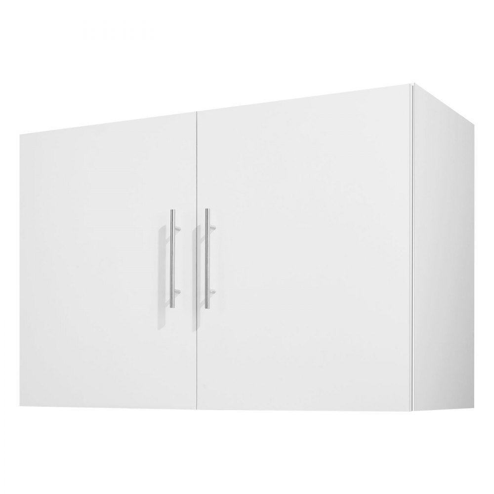 VEVOR Wandschrank für Waschküche, 2-stöckiger Wandhängeschrank mit verstellbarer Ablage, Küchenschrank mit 2 Türen, für Küche Bad Wäscherei, 40,6 x 91,4 x 61 cm (T x B x H), Oberschrank Weiß