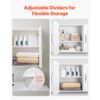 VEVOR Wandschrank für Waschküche, 2-stöckiger Wandhängeschrank mit verstellbarer Ablage, Küchenschrank mit 3 Türen, für Küche Bad Wäscherei, 31,6x137,2x51,6 cm (T x B x H), Oberschrank Weiß – Bild 4