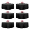 VEVOR 6 x runde Tischdecken Tischwäsche 3048 mm, knitterfreier Tischdeckenschutz, maschinenwaschbares Tischtuch aus Polyestergewebe für Partys Hochzeiten Bankette formelle Veranstaltungen, Schwarz
