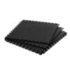 VEVOR PVC Garagenboden, 8er-Pack 513x513x5 mm, Werkstattboden, Industrieboden, Klick Verlegung, rutschfeste PVC-Matten mit Diamantplatte für Werkstatt, Lager, Werkzeugraum, Schwarz