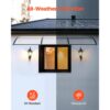 VEVOR Vordach für Haustür 965x2975 mm, Pultbogenvordach, Pultvordach mit Entwässerung & ABS-Halterung, Regen-, Schnee- & Sonnenschutz, Polycarbonat-Überdachung für Veranda & Terrasse, Transparent – Bild 3