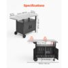 VEVOR Outdoor-Grillwagen mit Aufbewahrungsschrank, 124 cm Grilltisch mit Edelstahlplatte, Haken, Rollen und Flaschenöffner, Küchenwagen & Servierwagen für Terrasse, Garten, Bar und BBQ-Bereich – Bild 2