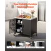 VEVOR Outdoor-Grillwagen mit Aufbewahrungsschrank, 102 cm Grilltisch mit Edelstahlplatte, Gewürzablage, Haken und Handtuchhalter, Küchenwagen & Servierwagen für Terrasse, Garten, Bar und BBQ-Bereich – Bild 5 VEVOR Outdoor-Grillwagen mit Aufbewahrungsschrank, 102 cm Grilltisch mit Edelstahlplatte, Gewürzablage, Haken und Handtuchhalter, Küchenwagen & Servierwagen für Terrasse, Garten, Bar und BBQ-Bereich – Bild 5