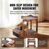 VEVOR Etagenbett für Haustiere mit abnehmbarer Treppe, mehrstufiges Bett, 830 x 450 x 675 mm (Braun) – Bild 5