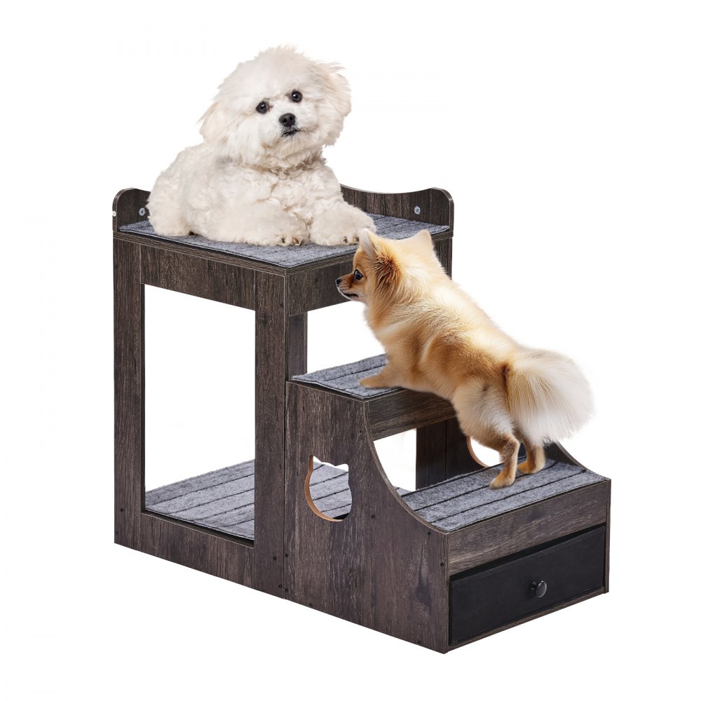 VEVOR Etagenbett für Haustiere mit abnehmbarer Treppe, mehrstufiges Bett, 830x450x675mm