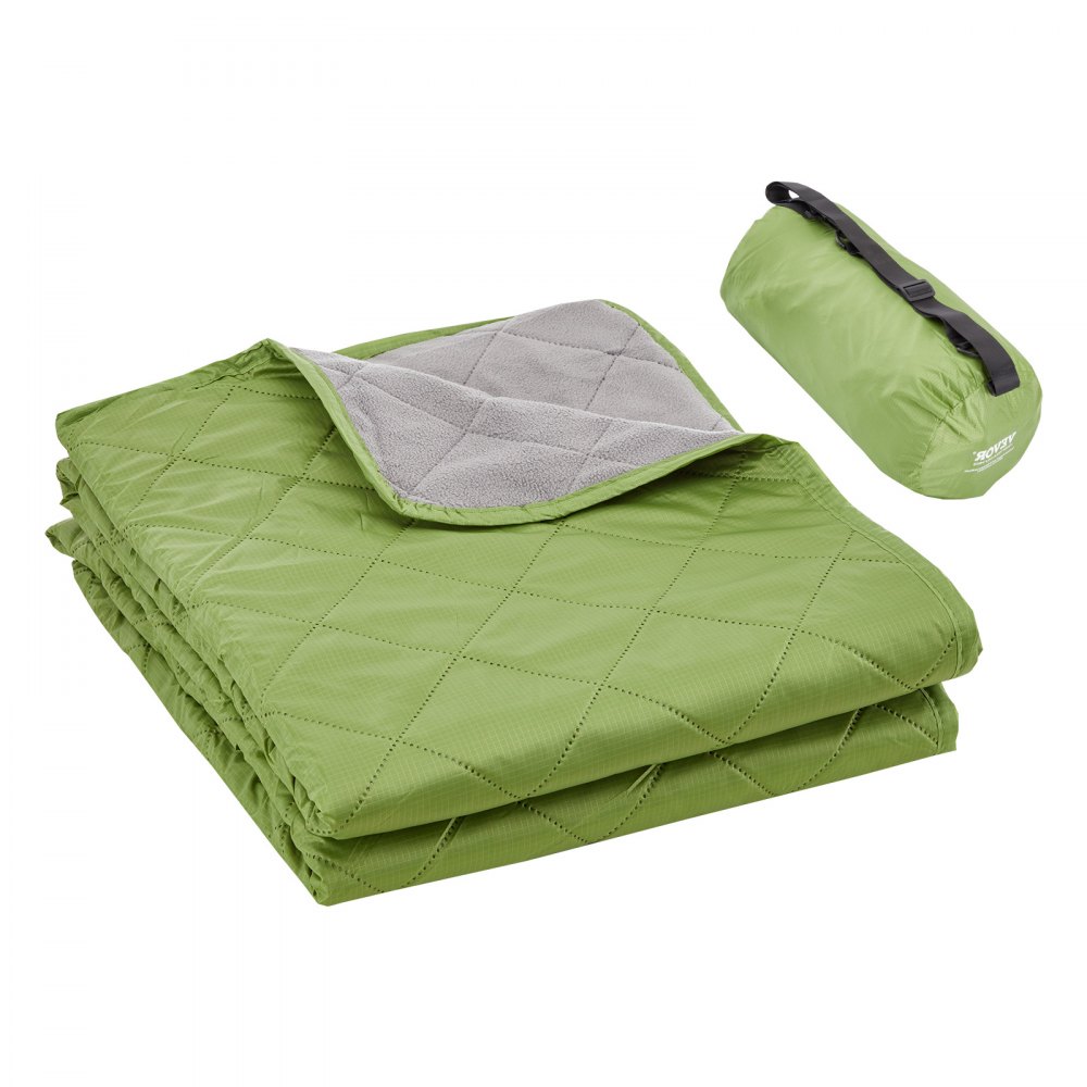VEVOR Campingdecke 2,08 x 1,4 m, große warme Stadiondecke, wasser- und winddicht, 330 g/m² Polyestervlies, flammhemmend, ideal für draußen, Picknicks, Wandern, Sportveranstaltungen, Reisen, zweifarbig