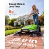 VEVOR Kehrmaschine Manuell, Handkehrmaschine mit 650 mm Arbeitsbreite, 18,9-L-Kehrbehälter & Verstellbarem Klappgriff, Bodenreinigungsmaschine für Höfe, Gehwege, Terrassen & Garagen – Grün – Bild 2 VEVOR Kehrmaschine Manuell, Handkehrmaschine mit 650 mm Arbeitsbreite, 18,9-L-Kehrbehälter & Verstellbarem Klappgriff, Bodenreinigungsmaschine für Höfe, Gehwege, Terrassen & Garagen – Grün – Bild 2