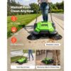 VEVOR Kehrmaschine Manuell, Handkehrmaschine mit 650 mm Arbeitsbreite, 18,9-L-Kehrbehälter & Verstellbarem Klappgriff, Bodenreinigungsmaschine für Höfe, Gehwege, Terrassen & Garagen – Grün – Bild 3 VEVOR Kehrmaschine Manuell, Handkehrmaschine mit 650 mm Arbeitsbreite, 18,9-L-Kehrbehälter & Verstellbarem Klappgriff, Bodenreinigungsmaschine für Höfe, Gehwege, Terrassen & Garagen – Grün – Bild 3