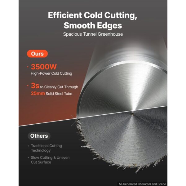 VEVOR Metalltrennsäge Kappsäge 355mm Trennscheibe 3500W Motor Gehrungssäge, zum Schneiden von Metall, Einstellbarer Winkel von -45° bis 45°, Drehzahl von 750 bis 1200 U/min, mit Späneauffangbehälter – Bild 2 VEVOR Metalltrennsäge Kappsäge 355mm Trennscheibe 3500W Motor Gehrungssäge, zum Schneiden von Metall, Einstellbarer Winkel von -45° bis 45°, Drehzahl von 750 bis 1200 U/min, mit Späneauffangbehälter – Bild 2
