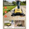 VEVOR Kehrmaschine Manuell, Handkehrmaschine mit 650 mm Arbeitsbreite, 18,9-L-Kehrbehälter & Verstellbarem Klappgriff, Bodenreinigungsmaschine für Höfe, Gehwege, Terrassen & Garagen – Gelb – Bild 3