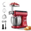 VEVOR Multifunktionale Küchenmaschine mit Kippkopf 7 L 2 in 1 1000 W Rot, Rührmaschine für Teig Sahne Rührteig und Fleisch, Knetmaschine mit Rührschüssel Knethaken Rührbesen und Schneebesen VEVOR Multifunktionale Küchenmaschine mit Kippkopf 7 L 2 in 1 1000 W Rot, Rührmaschine für Teig Sahne Rührteig und Fleisch, Knetmaschine mit Rührschüssel Knethaken Rührbesen und Schneebesen