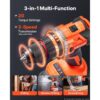 VEVOR Akku-Schlagbohrschrauber 20V 12,7 mm 26000 IPM 500 U/min/2.000 U/min, zum Bohren in Holz & Metall sowie zum Schrauben, 4000-mAh-Lithium-Ionen-Akku & Ladegerät, mit Ganzmetall-Bohrfutter, 90 Nm – Bild 4