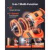 VEVOR Akku-Schlagbohrschrauber 20V 12,7mm 30.000IPM 500U/min/2.000 U/min, zum Bohren in Holz & Metall sowie zum Schrauben, 4000-mAh-Lithium-Ionen-Akku & Ladegerät, mit Ganzmetall-Bohrfutter, 65 Nm – Bild 4