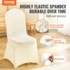 VEVOR Stuhlhussen für Klappstühle aus Elastischem Spandex, Universell Passender Stuhlbezug, Abnehmbare & Waschbare Schonbezüge, für Hochzeiten, Partys, Feiern, Essen (100 Stück, Elfenbeinbeige) – Bild 2