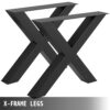 VEVOR Tischbeine Metall Tischgestell 720x760 mm Stahl Tischfüße Schwarz einfache Montage Tischbeine Metall schwarz – Bild 4