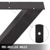 VEVOR Tischbeine Metall Tischgestell 720x760 mm Stahl Tischfüße Schwarz einfache Montage Tischbeine Metall schwarz – Bild 5