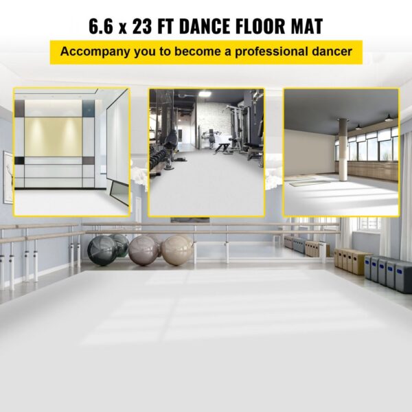 VEVOR Tanzfläche, 2,0 x 7 m Tanzflächerolle, 0,15 cm dicker PVC-Vinyl-Tanzboden, schwarz/weißer wendbarer tragbarer Tanzboden, rutschfester Tanzboden, Ballett-Tanzfläche für Jazz, Pop, lyrischen Stil – Bild 2 VEVOR Tanzfläche, 2,0 x 7 m Tanzflächerolle, 0,15 cm dicker PVC-Vinyl-Tanzboden, schwarz/weißer wendbarer tragbarer Tanzboden, rutschfester Tanzboden, Ballett-Tanzfläche für Jazz, Pop, lyrischen Stil – Bild 2