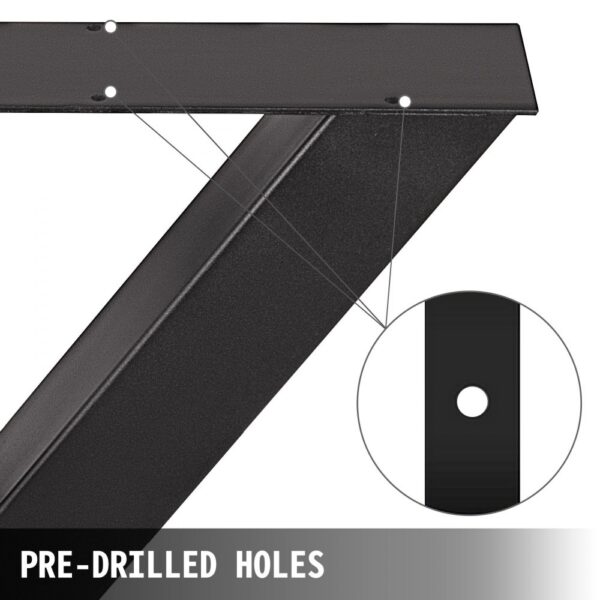 VEVOR Tischbeine Tischgestell Metall 720x790mm Edelstahl Tischkufen Schwarz einfache Montage Tischbeine Metall schwarz – Bild 5 VEVOR Tischbeine Tischgestell Metall 720x790mm Edelstahl Tischkufen Schwarz einfache Montage Tischbeine Metall schwarz – Bild 5