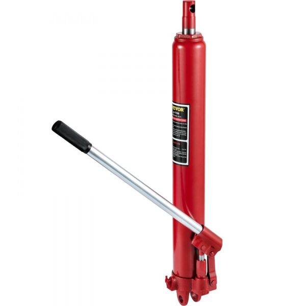 VEVOR Hydraulischer langer Rammenheber, 8 Tonnen Kapazität, mit Einzelkolbenpumpe und Gabelkopfsockel, manueller Hubarbeitsbühnenheber mit Griff, für Garagen-/Ladenkräne, Motorhubwerk, rot VEVOR Hydraulischer langer Rammenheber, 8 Tonnen Kapazität, mit Einzelkolbenpumpe und Gabelkopfsockel, manueller Hubarbeitsbühnenheber mit Griff, für Garagen-/Ladenkräne, Motorhubwerk, rot