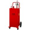 VEVOR Fuel Caddy Kraftstoffspeichertank 132 L 4 Räder mit manueller Pumpe, Rot