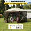 VEVOR Faltpavillon, 3,05 x 3,05 m, 6-seitiges Pop-up-Camping-Überdachungszelt mit Netzfenstern, tragbarer Tragetasche, Erdspießen, große gartenpavillon für Outdoor-Camping, Rasen und Hinterhof – Bild 2