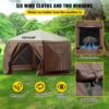 VEVOR Faltpavillon, 3,05 x 3,05 m, 6-seitiges Pop-up-Camping-Überdachungszelt mit Netzfenstern, tragbarer Tragetasche, Erdspießen, große gartenpavillon für Outdoor-Camping, Rasen und Hinterhof – Bild 3