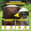 VEVOR Faltpavillon, 3,05 x 3,05 m, 6-seitiges Pop-up-Camping-Überdachungszelt mit Netzfenstern, tragbarer Tragetasche, Erdspießen, große gartenpavillon für Outdoor-Camping, Rasen und Hinterhof – Bild 5