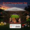 VEVOR Pavillon-Zelt, 3,6 x 3,6 m, 6-seitiges Pop-up-Camping-Überdachungszelt mit Netzfenstern, tragbarer Tragetasche, Erdnägeln, großen Schattenzelten für Camping im Freien, Rasen und Hinterhof – Bild 2
