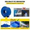 VEVOR Abflussschlauch, 101,6 mm x 32 m, PVC-Flachschlauch, robuster Rückspül-Ablaufschlauch mit Klemmen, wetterfest und platzsicher, ideal für Schwimmbad und Wassertransfer, blau – Bild 3