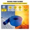 VEVOR Abflussschlauch, 101,6 mm x 32 m, PVC-Flachschlauch, robuster Rückspül-Ablaufschlauch mit Klemmen, wetterfest und platzsicher, ideal für Schwimmbad und Wassertransfer, blau – Bild 5
