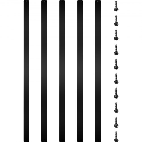 VEVOR Terrassenbaluster, 76er-Pack Metall-Terrassenspindeln, Treppenbaluster mit Schrauben, Terrassengeländer aus Aluminiumlegierung für Holz- & Verbundterrassen, Baluster Außentreppenterrassen