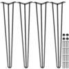 VEVOR Tischbeine Metall Tischfüße verstellbar 61 cm austauschbare Diy Tischbeine Metall Schwarz 4 Stück mit 4 Gummibodenfüße Haarnadel VEVOR Tischbeine Metall Tischfüße verstellbar 61 cm austauschbare Diy Tischbeine Metall Schwarz 4 Stück mit 4 Gummibodenfüße Haarnadel