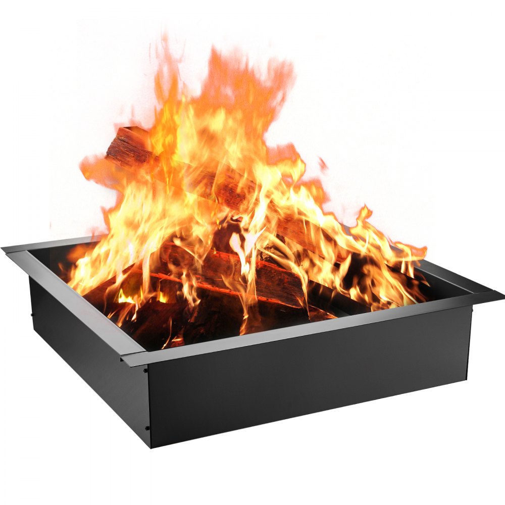 VEVOR Feuerschale Feuerstelle Garten Terrasse Kamin 1,5 mm dicker Feuerstellenring, DIY-Stahlring mit Zange, in den Boden eingelassene Feuerstellenauskleidung für den Außenbereich, Terrasse, Hinterhof