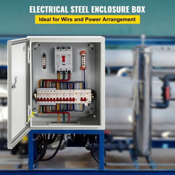 VEVOR Stahl-Elektrokasten, Elektrogehäuse, 25x20x15 cm, Kohlenstoffstahl, IP65 – Bild 2 VEVOR Stahl-Elektrokasten, Elektrogehäuse, 25x20x15 cm, Kohlenstoffstahl, IP65 – Bild 2