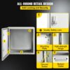 VEVOR Schaltschrank Kohlenstoffstahl Verteilerschrank Industriegehäuse 60x60x20cm Schaltkasten IP66 & NEMA Wasserdicht Anschlussdose Stromkasten Ideal für Fabriken Baustellen Einkaufszentren usw. – Bild 5