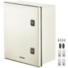 VEVOR Schaltkasten NEMA Fiberglasgehäuse, 40 x 30 x 20 cm NEMA 3X Glasfaser-Verteilerschrank, IP66 wasserdicht und staubdicht, elektrischer Anschlusskasten für den Außen-/Innenbereich, mit Montageplatte