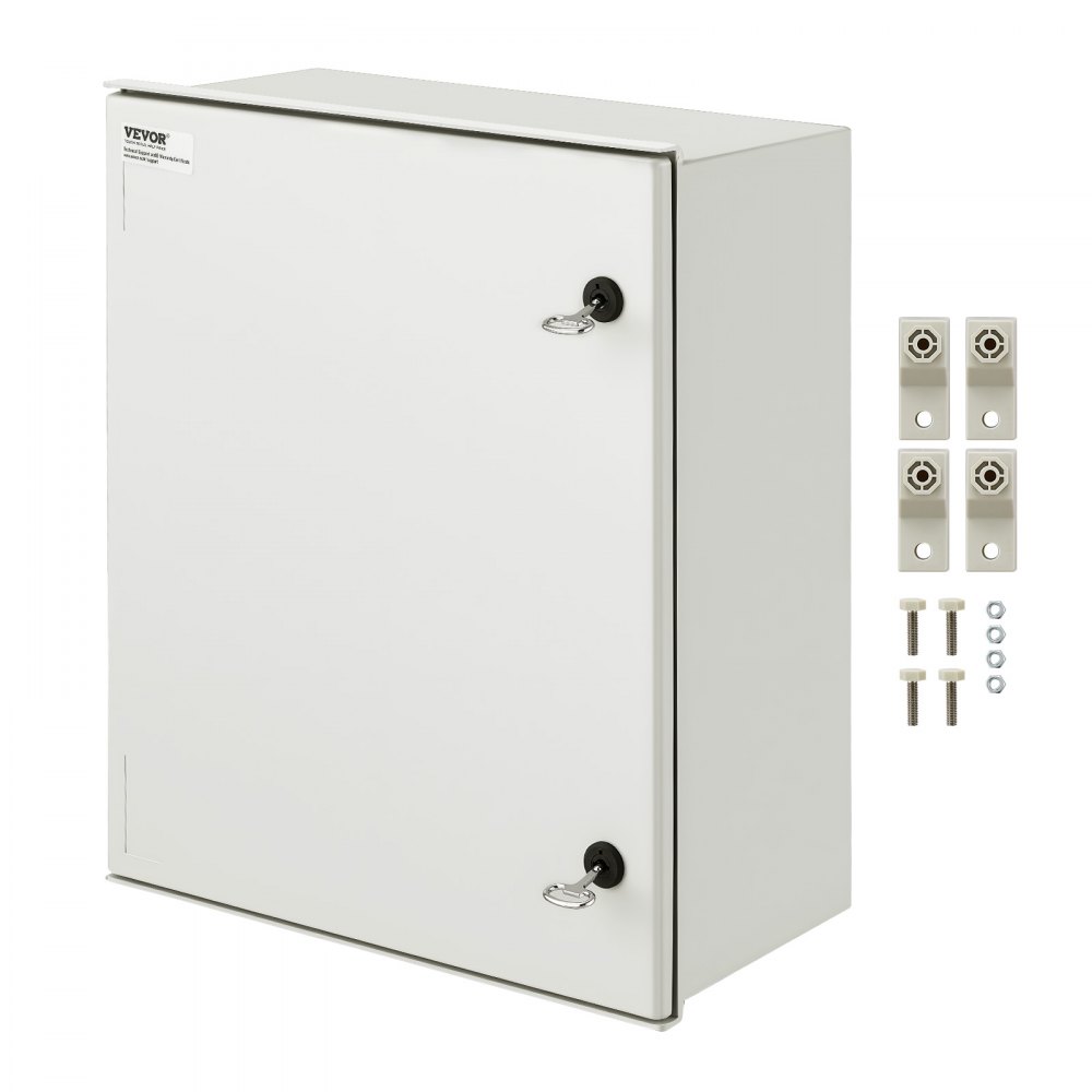 VEVOR Schaltschrank NEMA Stahlgehäuse, 600x500x230 mm, NEMA 4X Glasfaser-Elektrogehäuse, IP66 wasser- & staubdicht, geeignet für den Innen- & Außenbereich, inklusive Montageplatte