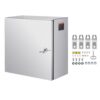 VEVOR Schaltschrank NEMA Edelstahlgehäuse, 300x300x200 mm, NEMA 4X Stahl-Elektroanschlussdose, IP66 wasser- und staubdicht, für den Innen- und Außenbereich, mit Montageplatte