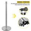 VEVOR Crowd Control-Stütze, 2-teiliges Set, Rungen-Set mit 1,5 m schwarzem Samtseil, silberne Crowd Control-Barriere mit stabilem Beton und Metallsockel – einfache Montage – Bild 2