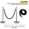 VEVOR Crowd Control-Stütze, 2-teiliges Set, Rungen-Set mit 1,5 m schwarzem Samtseil, silberne Crowd Control-Barriere mit stabilem Beton und Metallsockel – einfache Montage – Bild 3