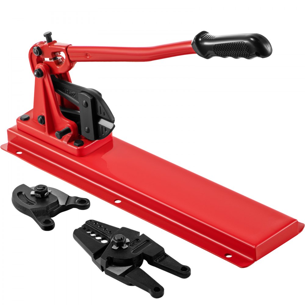 VEVOR 24-Zoll-Tisch-Stauchwerkzeug, Drahtcrimpzange mit Kabelgreifer Crimpkopf Tischcrimpzange 1/16-3/16 Zoll aus legiertem Stahl für 1/2 Zoll Drahtseile